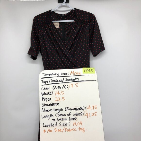 Vintage Place De La Mode by Sears Short Sleeve Red Black Polka Dot A-line dress - Picture 14 of 15